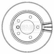 Borg & Beck 2 x Vented Front Brake Discs BBD4463