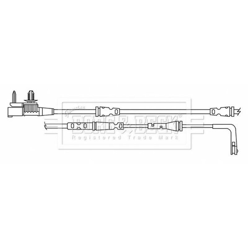 Borg & Beck Brake Pad Wear Sensor Front BWL3180