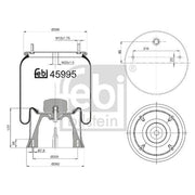 Febi Air Suspension Bellow 286mm 45995