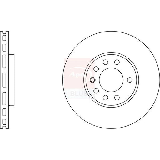 Apec 2 x Vented Front Brake Discs SDK6105