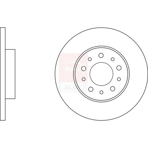 Apec 2 x Solid Rear Brake Discs SDK6796