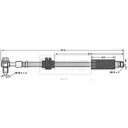 Borg & Beck Brake Hydraulic Hose Line Front Left BBH7737
