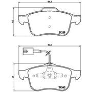 Brembo 4 x Front Brake Pad Set P23103
