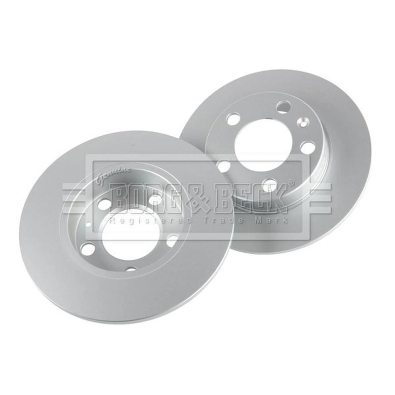 Borg & Beck 2 x Solid Rear Brake Discs BBD4065
