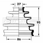 First Line Drive Shaft Bellow Kit Front Left FCB6061