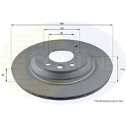 Comline 2 x Vented Rear Brake Discs ADC2820V