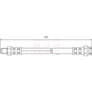 Apec Brake Hydraulic Hose Line Rear Left HOS4060