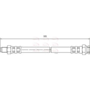 Apec Brake Hydraulic Hose Line Rear Left HOS4060
