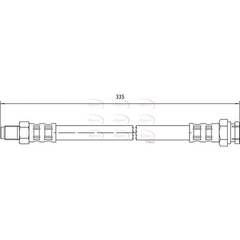 Apec Brake Hydraulic Hose Line Rear Left HOS4060