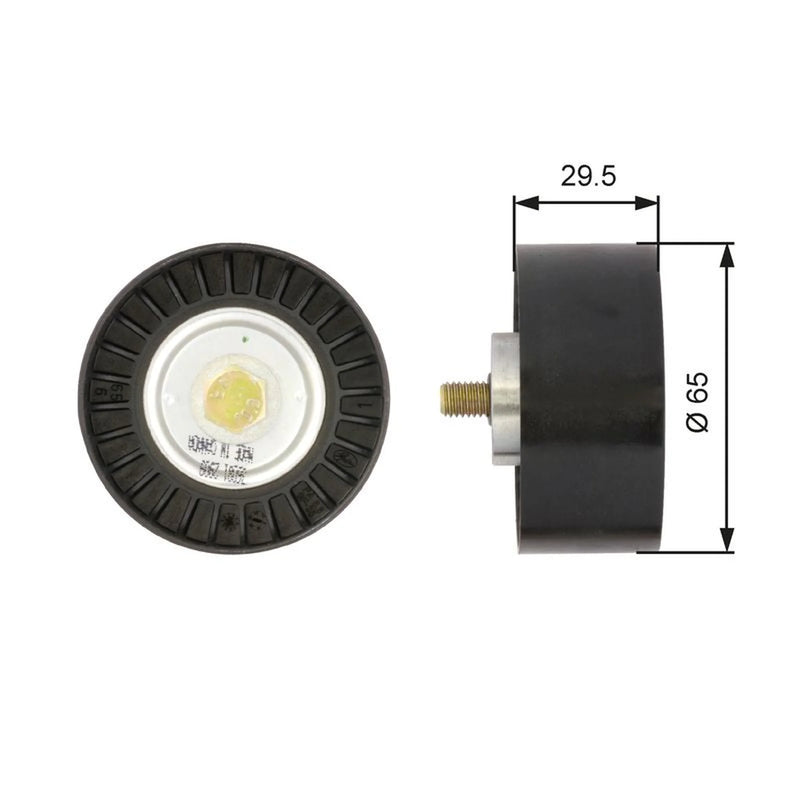 Gates V-Ribbed Belt Deflection/Guide Pulley Lower T36081