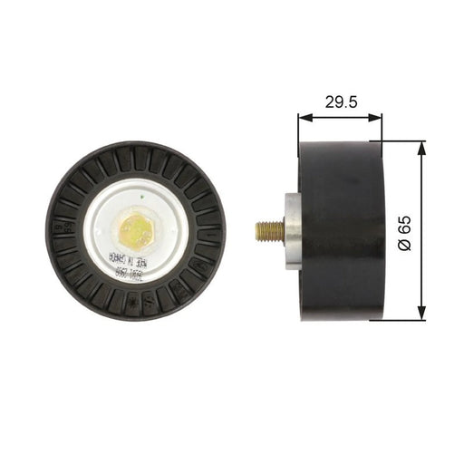 Gates V-Ribbed Belt Deflection/Guide Pulley Lower T36081