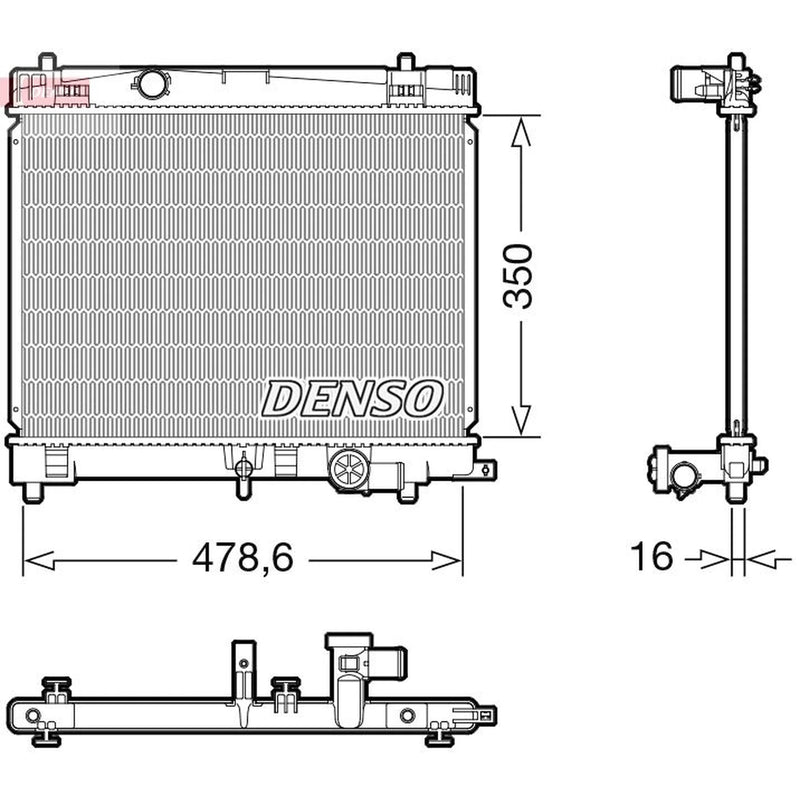 Denso Engine Radiator DRM50137