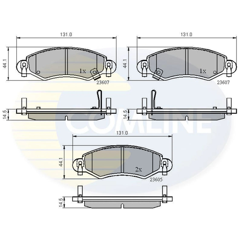Comline 4 x Front Brake Pad Set CBP3893