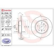 Brembo 2 x Solid Rear Brake Discs 08.C546.11