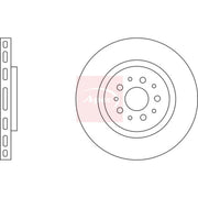 Apec 2 x Vented Front Brake Discs DSK2927