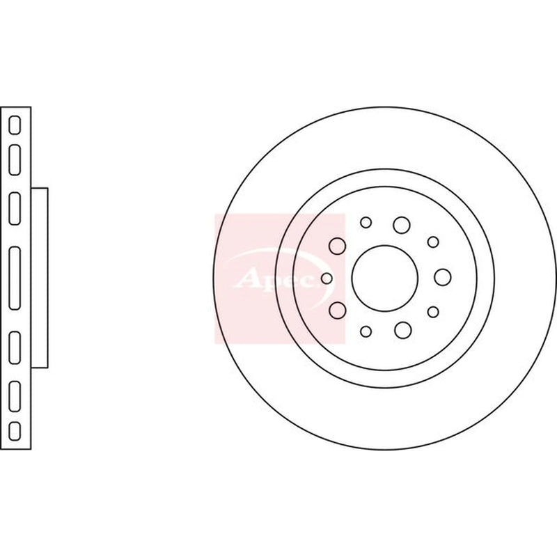 Apec 2 x Vented Front Brake Discs DSK2927