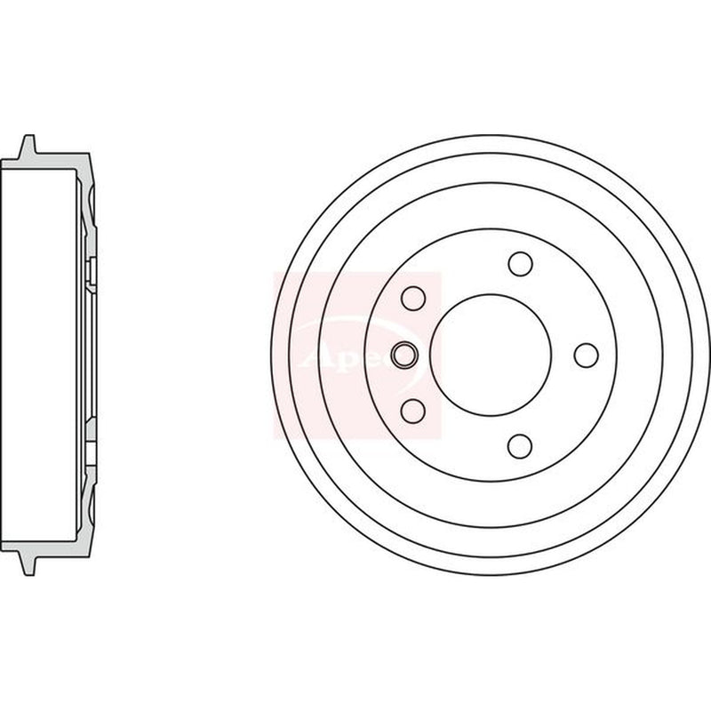 Apec Brake Drum Assembly Rear DRM9513