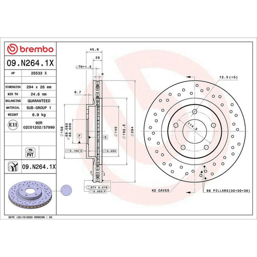 Brembo Xtra 2 x / Front Brake Discs 09.N264.1X
