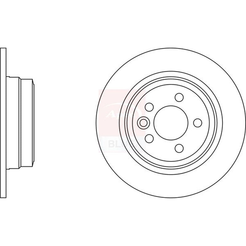 Apec 2 x Solid Rear Brake Discs SDK6155
