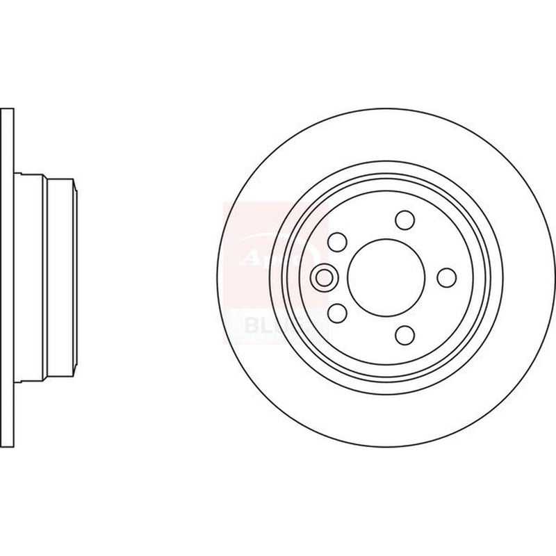 Apec 2 x Solid Rear Brake Discs SDK6155