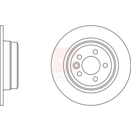 Apec 2 x Solid Rear Brake Discs SDK6155