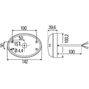Hella Direction Indicator Light Rear 2BA 343 390-071