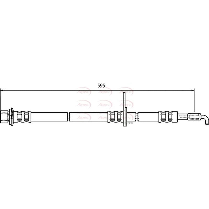 Apec Brake Hydraulic Hose Line Front Right HOS3694