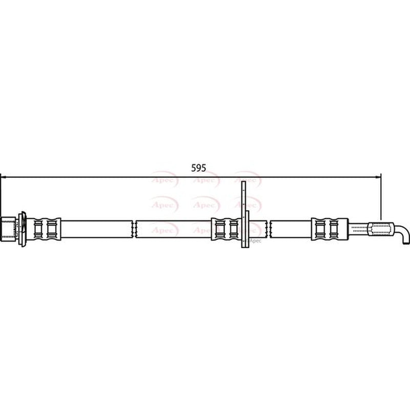 Apec Brake Hydraulic Hose Line Front Right HOS3694