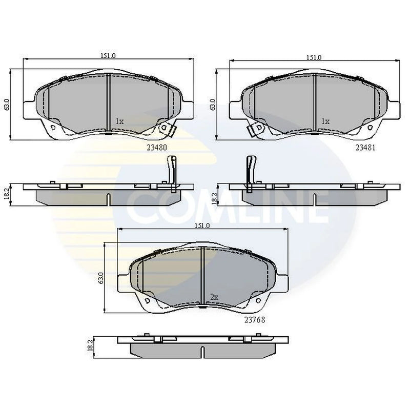 Comline Front Brake Pad Set CBP31140