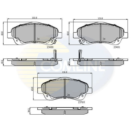 Comline Front Brake Pad Set CBP31140