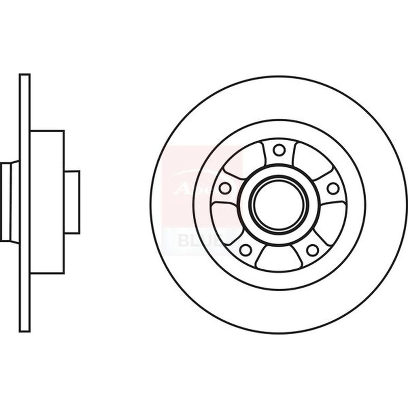 Apec 2 x Solid Rear Brake Discs SDK6655
