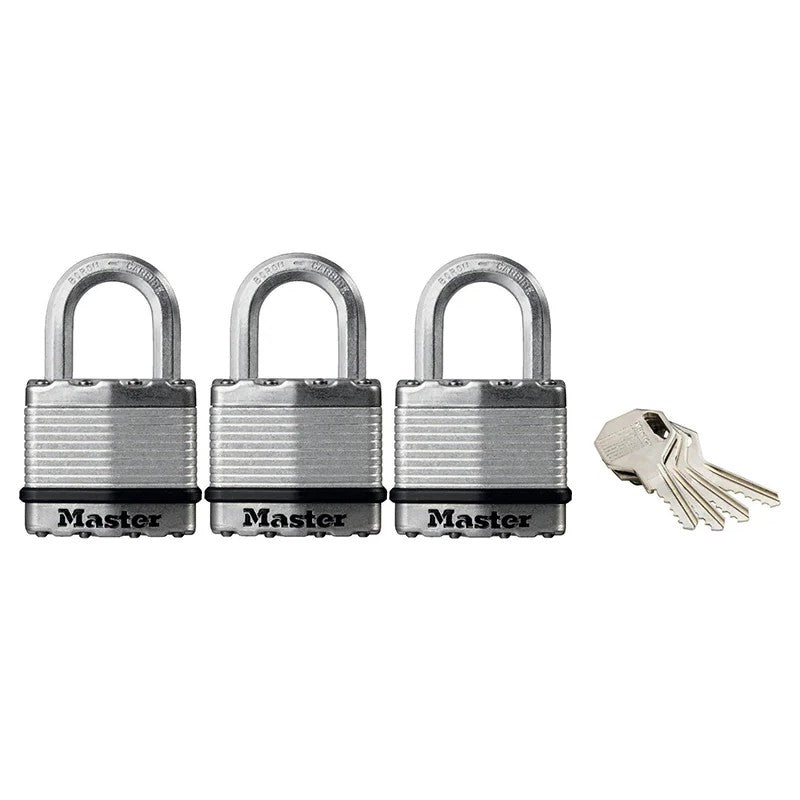 Master Lock Excell™ Laminated Steel 45mm Padlock - 24mm Shackle - Keyed Alike x
