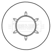 Borg & Beck 2 x Vented Brake Discs BBD6014S