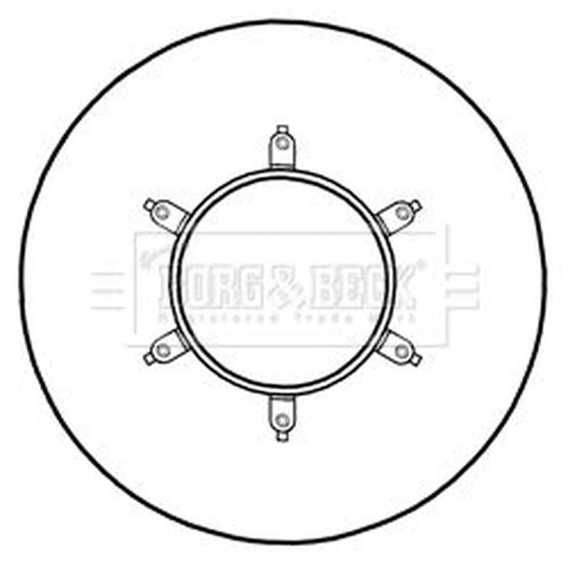 Borg & Beck 2 x Vented Brake Discs BBD6014S