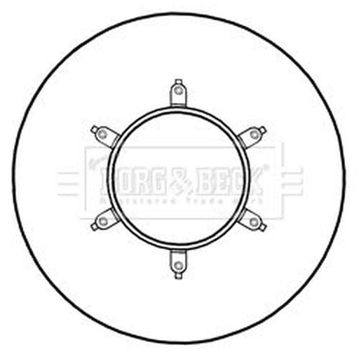 Borg & Beck 2 x Vented Brake Discs BBD6014S