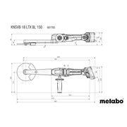 Metabo KNSVB 18 LTX BL 150 Cordless Fillet Weld Grinder 18V Bare Unit