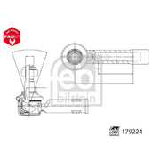 Febi Steering Tie Rod End Ball Joint Front 179224