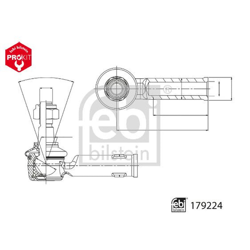 Febi Steering Tie Rod End Ball Joint Front 179224