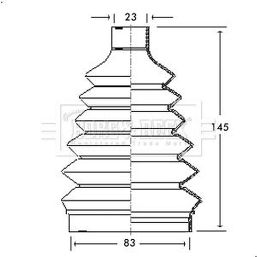 Borg & Beck Drive Shaft Bellow Kit Front Left Thermoplast BCB2325