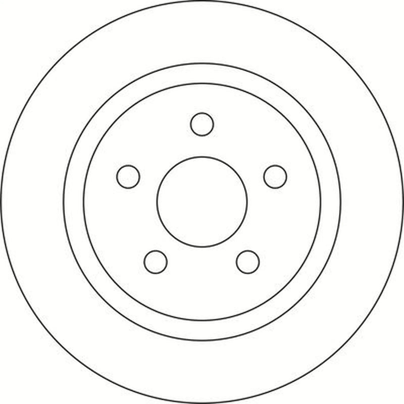 Abtex 2 x Solid Rear Brake Discs BD2231S