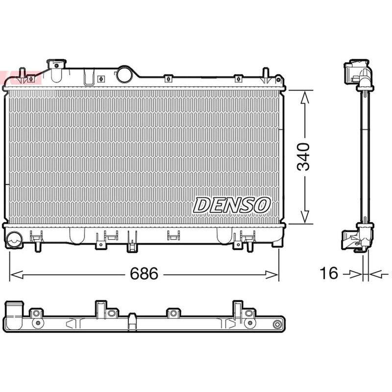 Denso Engine Radiator DRM36025