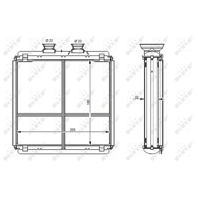 NRF Heater Matrix Core Heat Exchanger 54338