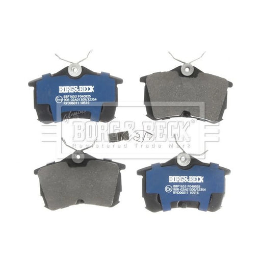 Borg & Beck 4 x Rear Brake Pad Set BBP1653