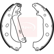 Apec Brake Shoe Set Axle Kit SHU658
