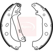 Apec Brake Shoe Set Axle Kit SHU658