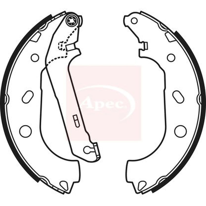 Apec Brake Shoe Set Axle Kit SHU658