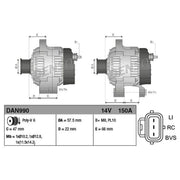 Denso Car Alternator 12V DAN990