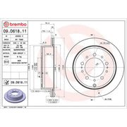 Brembo 2 x Internally Vented Rear Brake Discs 09.D618.11