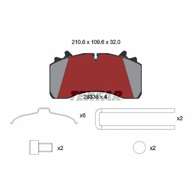 Textar Brake Pad Set 2933606
