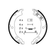 Textar Parking Brake Shoe Set 91064800
